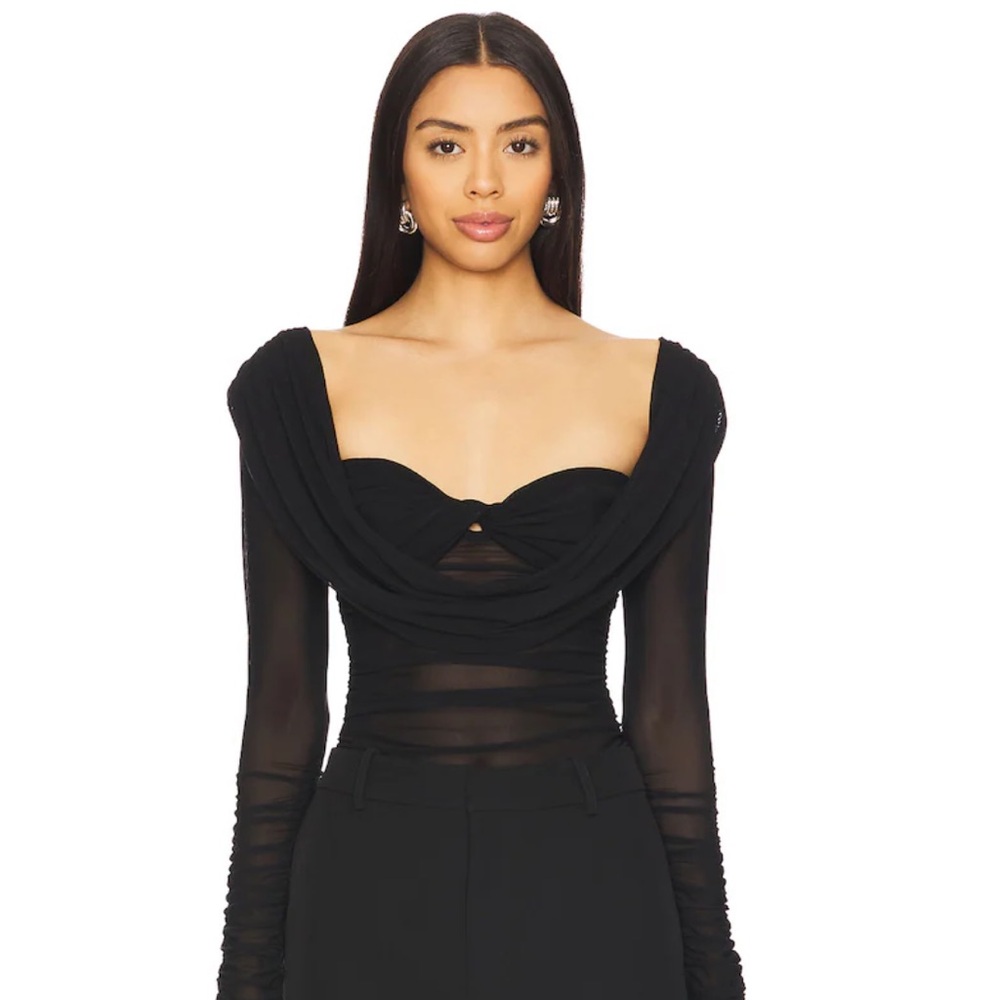 MAJORELLE Simone Top in Black (XXS)